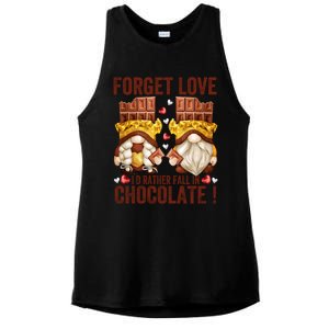 Funny Chocolate Lover Gnome Funny Gift Anti Valentines Day Great Gift Ladies PosiCharge Tri-Blend Wicking Tank