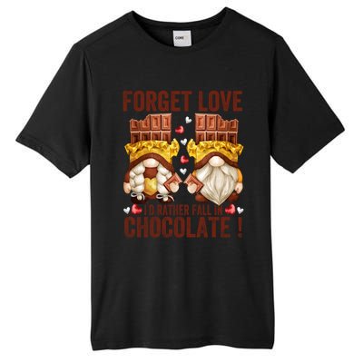 Funny Chocolate Lover Gnome Funny Gift Anti Valentines Day Great Gift Tall Fusion ChromaSoft Performance T-Shirt