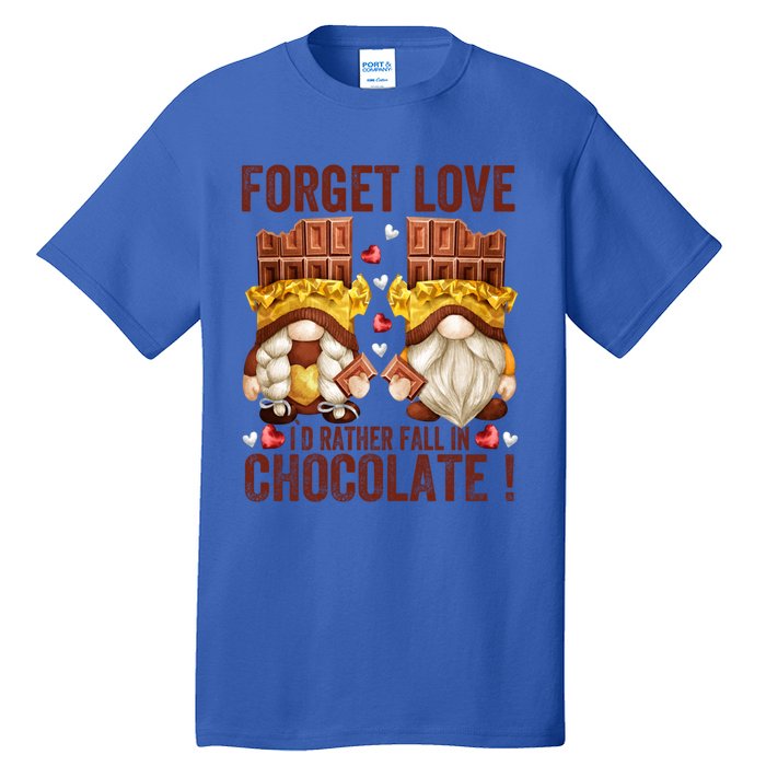 Funny Chocolate Lover Gnome Funny Gift Anti Valentines Day Great Gift Tall T-Shirt