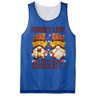 Funny Chocolate Lover Gnome Funny Gift Anti Valentines Day Great Gift Mesh Reversible Basketball Jersey Tank