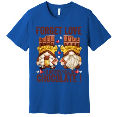 Funny Chocolate Lover Gnome Funny Gift Anti Valentines Day Great Gift Premium T-Shirt