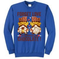 Funny Chocolate Lover Gnome Funny Gift Anti Valentines Day Great Gift Tall Sweatshirt