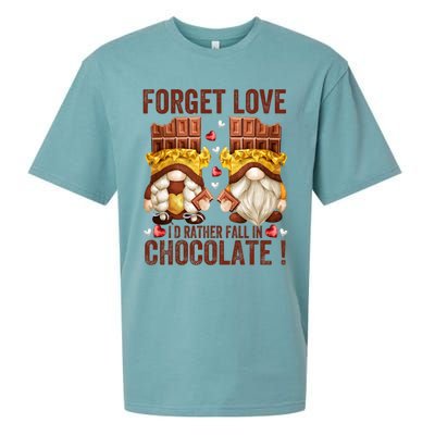 Funny Chocolate Lover Gnome Funny Gift Anti Valentines Day Great Gift Sueded Cloud Jersey T-Shirt