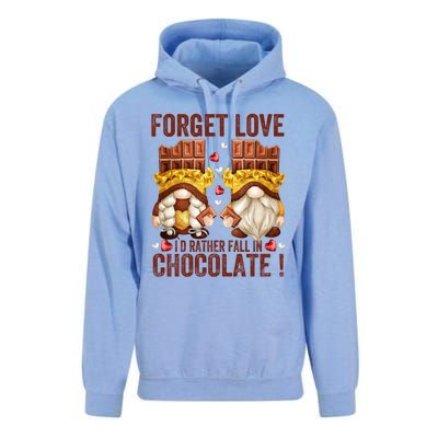 Funny Chocolate Lover Gnome Funny Gift Anti Valentines Day Great Gift Unisex Surf Hoodie