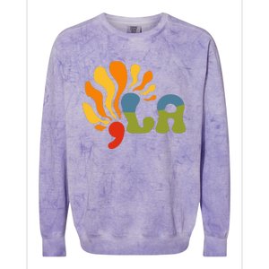 Funny Comma La Kamala Harris Punctuation La Colorblast Crewneck Sweatshirt