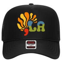 Funny Comma La Kamala Harris Punctuation La High Crown Mesh Back Trucker Hat