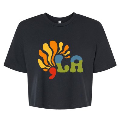 Funny Comma La Kamala Harris Punctuation La Bella+Canvas Jersey Crop Tee