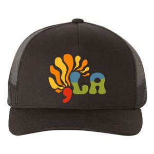 Funny Comma La Kamala Harris Punctuation La Yupoong Adult 5-Panel Trucker Hat