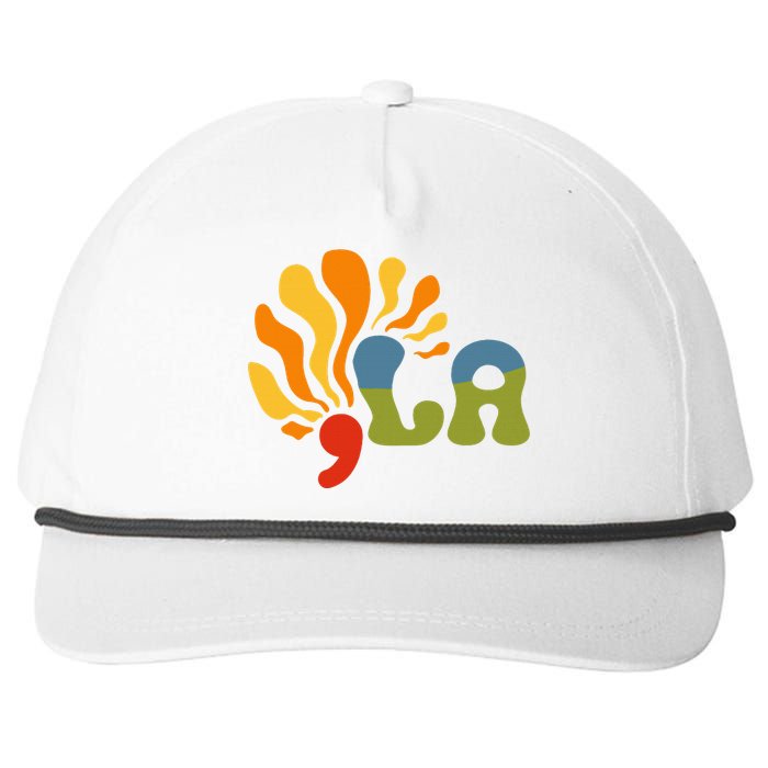 Funny Comma La Kamala Harris Punctuation La Snapback Five-Panel Rope Hat