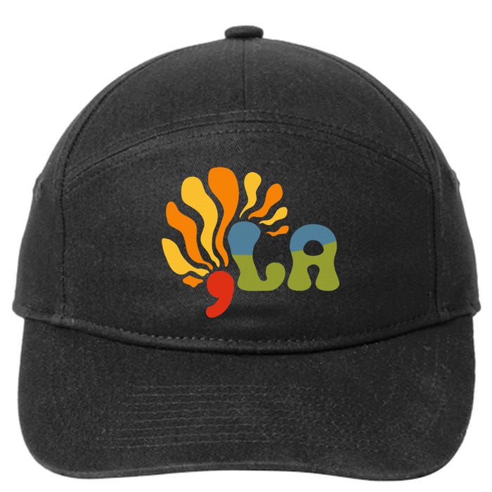 Funny Comma La Kamala Harris Punctuation La 7-Panel Snapback Hat