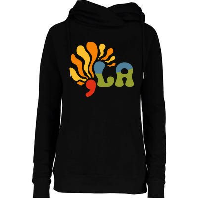 Funny Comma La Kamala Harris Punctuation La Womens Funnel Neck Pullover Hood