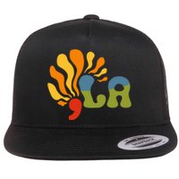 Funny Comma La Kamala Harris Punctuation La Flat Bill Trucker Hat