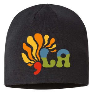 Funny Comma La Kamala Harris Punctuation La Sustainable Beanie