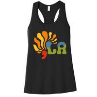 Funny Comma La Kamala Harris Punctuation La Women's Racerback Tank