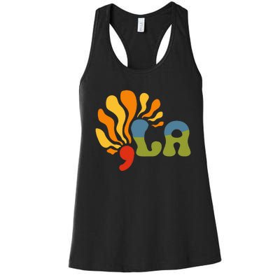 Funny Comma La Kamala Harris Punctuation La Women's Racerback Tank