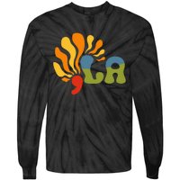 Funny Comma La Kamala Harris Punctuation La Tie-Dye Long Sleeve Shirt