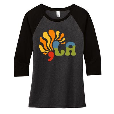 Funny Comma La Kamala Harris Punctuation La Women's Tri-Blend 3/4-Sleeve Raglan Shirt