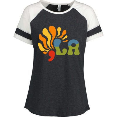 Funny Comma La Kamala Harris Punctuation La Enza Ladies Jersey Colorblock Tee