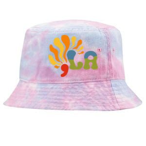 Funny Comma La Kamala Harris Punctuation La Tie-Dyed Bucket Hat