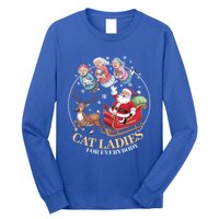 Funny Cat Ladies For Everybody Christmas Sleigh Santa Claus Gift Long Sleeve Shirt