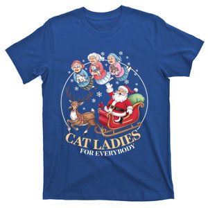 Funny Cat Ladies For Everybody Christmas Sleigh Santa Claus Gift T-Shirt