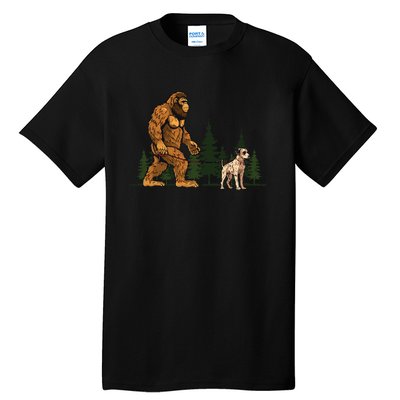 Funny Catahoula Leopard Bigfoot Dog Walking Dog Mom Dad Tall T-Shirt