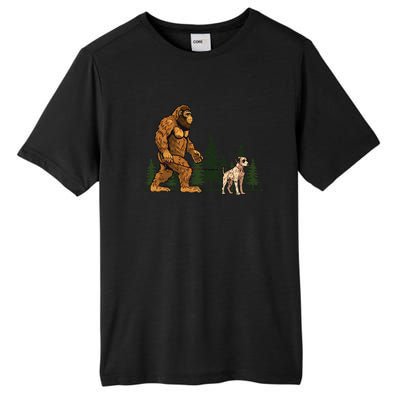 Funny Catahoula Leopard Bigfoot Dog Walking Dog Mom Dad Tall Fusion ChromaSoft Performance T-Shirt