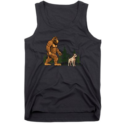 Funny Catahoula Leopard Bigfoot Dog Walking Dog Mom Dad Tank Top