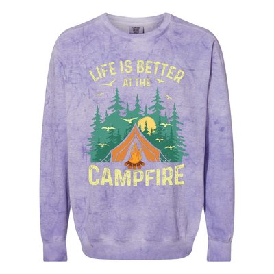 Funny Camping Lover Design For Camping Vacationist Colorblast Crewneck Sweatshirt