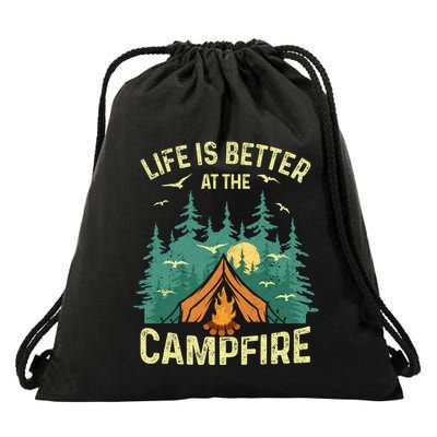 Funny Camping Lover Design For Camping Vacationist Drawstring Bag