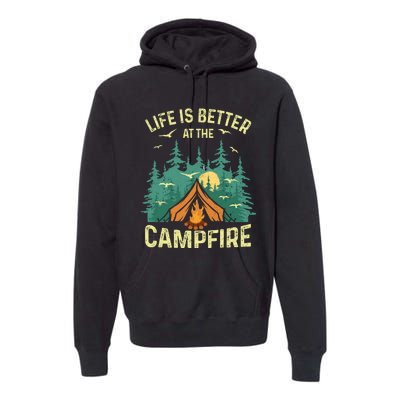 Funny Camping Lover Design For Camping Vacationist Premium Hoodie