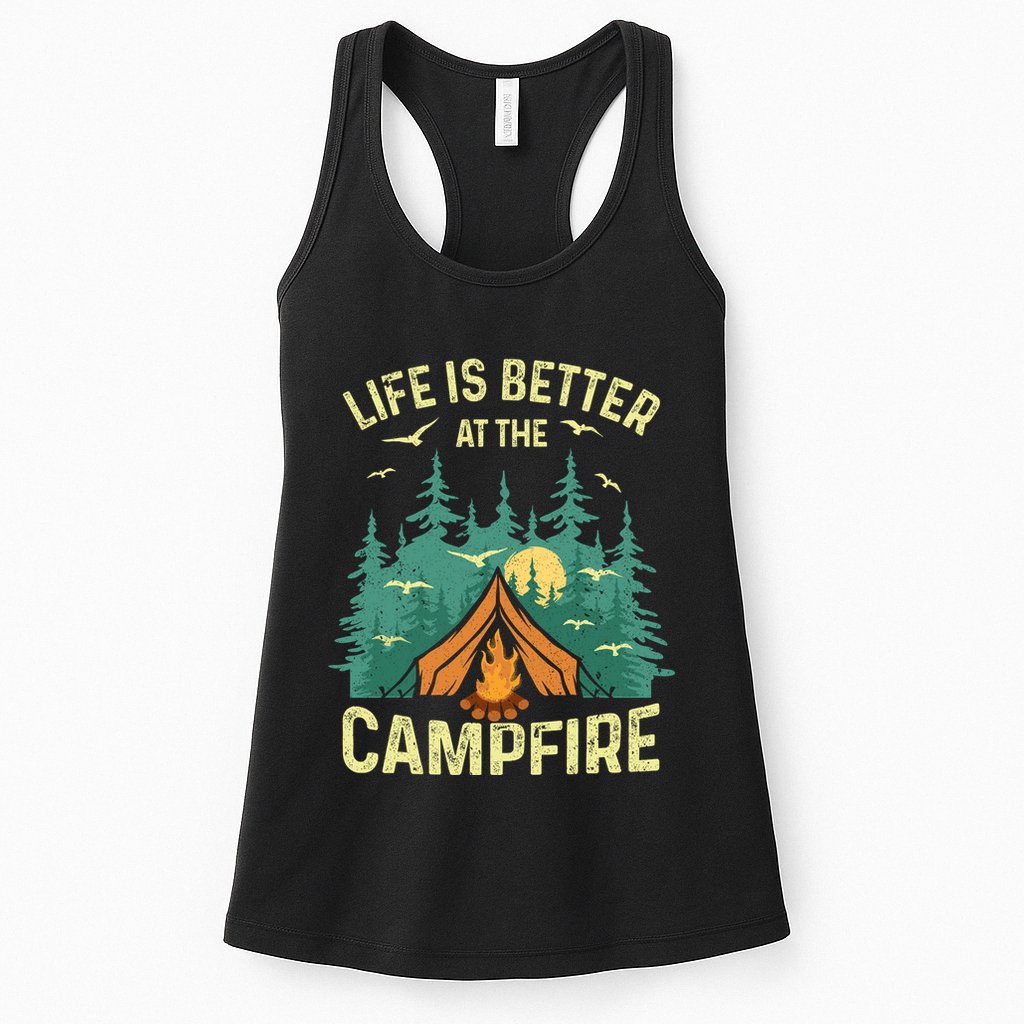 Funny Camping Lover Design For Camping Vacationist Womens Tank Top