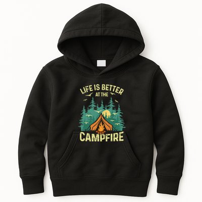 Funny Camping Lover Design For Camping Vacationist Kids Hoodie