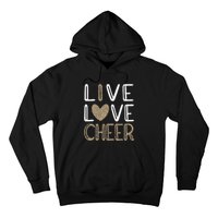 Funny Cheerleading Leopard Cheetah Print Love Cheer Hoodie