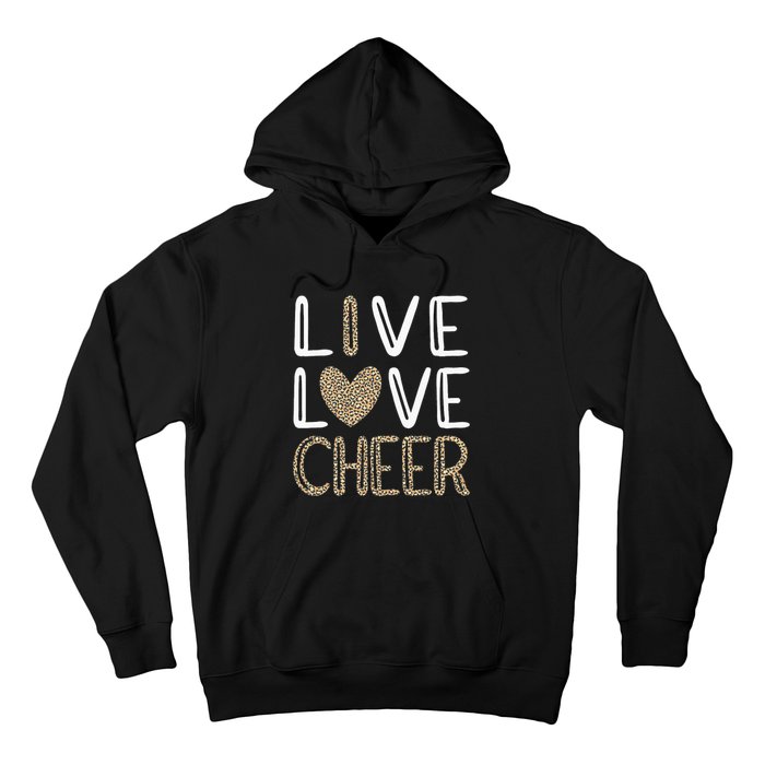 Funny Cheerleading Leopard Cheetah Print Love Cheer Hoodie