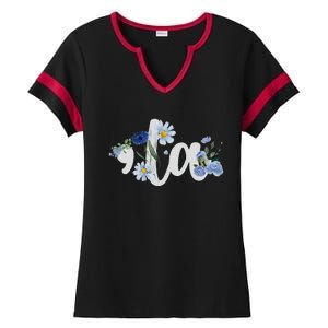 Flower Comma La Kamala Harris For President 2024 Election Ladies Halftime Notch Neck Tee