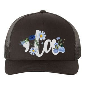 Flower Comma La Kamala Harris For President 2024 Election Yupoong Adult 5-Panel Trucker Hat