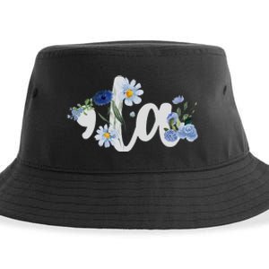 Flower Comma La Kamala Harris For President 2024 Election Sustainable Bucket Hat