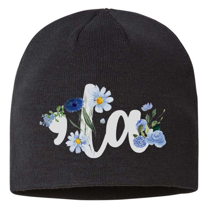 Flower Comma La Kamala Harris For President 2024 Election Sustainable Beanie