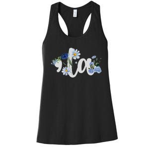 Flower Comma La Kamala Harris For President 2024 Election Women's Racerback Tank