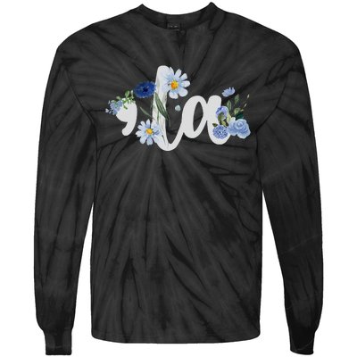 Flower Comma La Kamala Harris For President 2024 Election Tie-Dye Long Sleeve Shirt