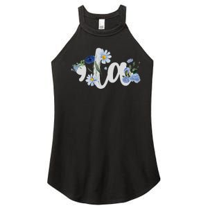 Flower Comma La Kamala Harris For President 2024 Election Women's Perfect Tri Rocker Tank