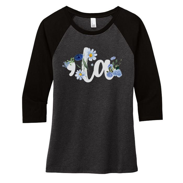 Flower Comma La Kamala Harris For President 2024 Election Women's Tri-Blend 3/4-Sleeve Raglan Shirt