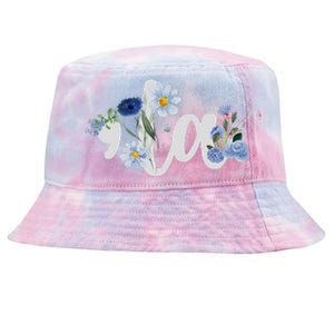 Flower Comma La Kamala Harris For President 2024 Election Tie-Dyed Bucket Hat