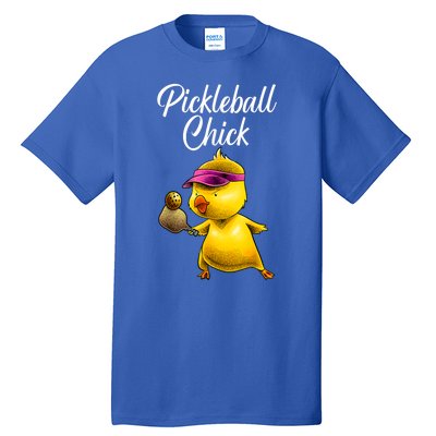 Funny Chick Lover Pickleball Paddle Sport Gift For Girl Tall T-Shirt