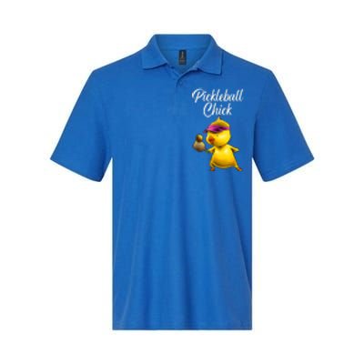 Funny Chick Lover Pickleball Paddle Sport Gift For Girl Softstyle Adult Sport Polo