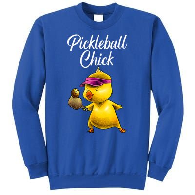 Funny Chick Lover Pickleball Paddle Sport Gift For Girl Tall Sweatshirt