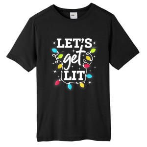 Funny Christmas Lets Get Lit Ing Xmas Holiday Cool Gift Tall Fusion ChromaSoft Performance T-Shirt