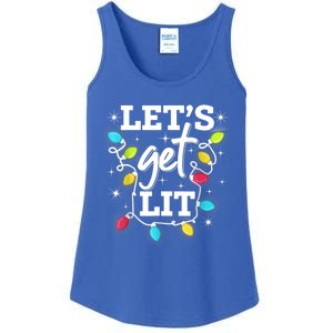 Funny Christmas Lets Get Lit Ing Xmas Holiday Cool Gift Ladies Essential Tank