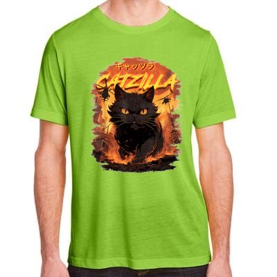 Funny Cat Lover Catzilla Cat Humor Cat Adult ChromaSoft Performance T-Shirt